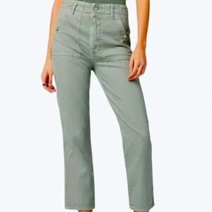 NWT Joe’s Jeans The Honor 90’s Utility High Rise Straight Leg Jeans Green 30
